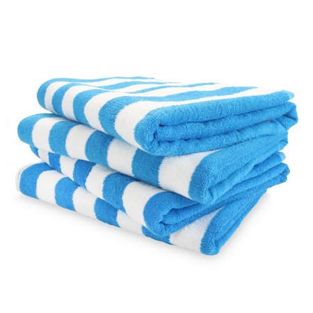CALIFORNIA CABANA Towels 30 x 70 - Blue , 4PK CABANA-BL